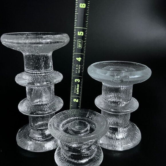 Vintage 3 Iiittala Festivo Candle Holders MCM Mid Century Modern Replacements - Picture 7 of 7